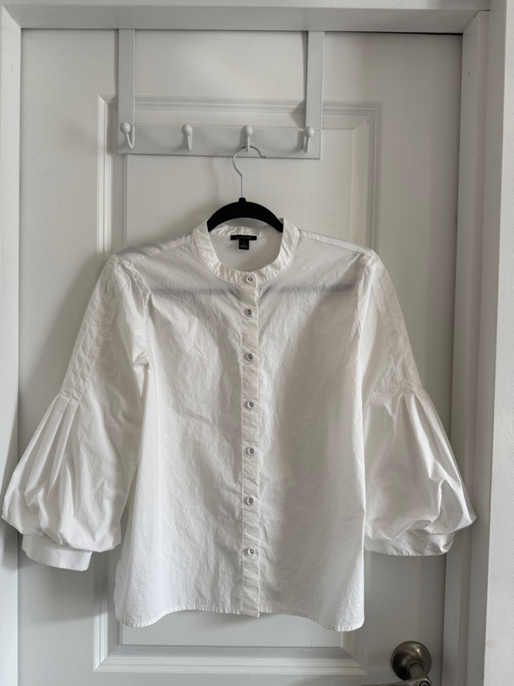 Ann Taylor  White Shirt with Black Label